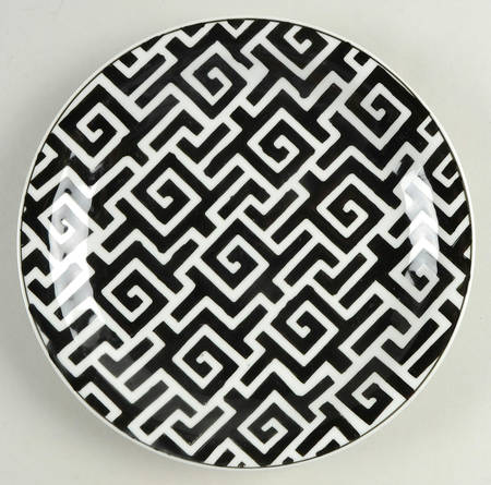 Labyrinth Black Salad Plate