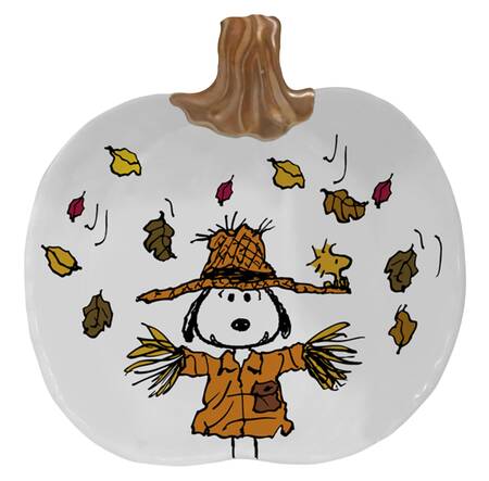 Peanuts Pumpkin Shaped Plate