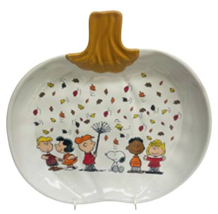 Peanuts Pumpkin Shaped Plate
