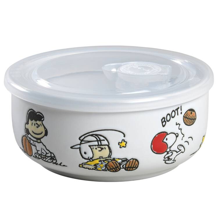 Peanuts 16 Oz Round Plastic Microwave Bowl & Vented Lid
