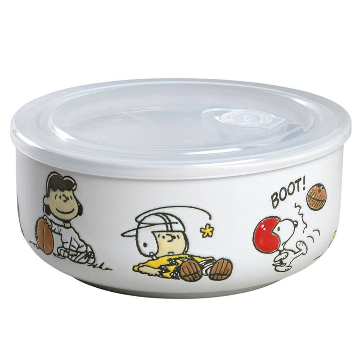 Peanuts 32 Oz Round Plastic Microwave Bowl w/Vent Lid