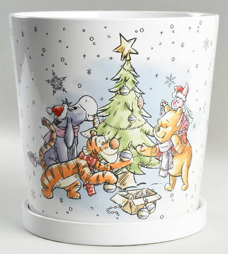 Pooh Christmas 7" Planter