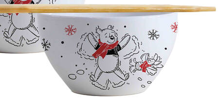 Pooh Christmas Noodle Bowl & Chopsticks Set