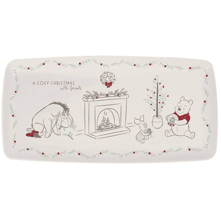 Pooh Christmas 13" Rectangular Tray