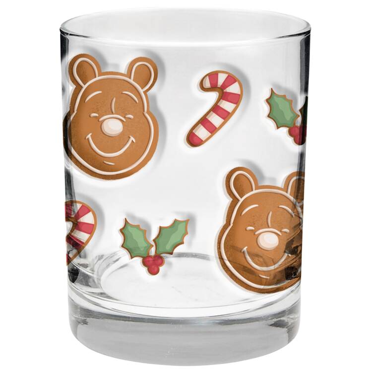 Pooh Christmas Glassware Double Old Fashioned