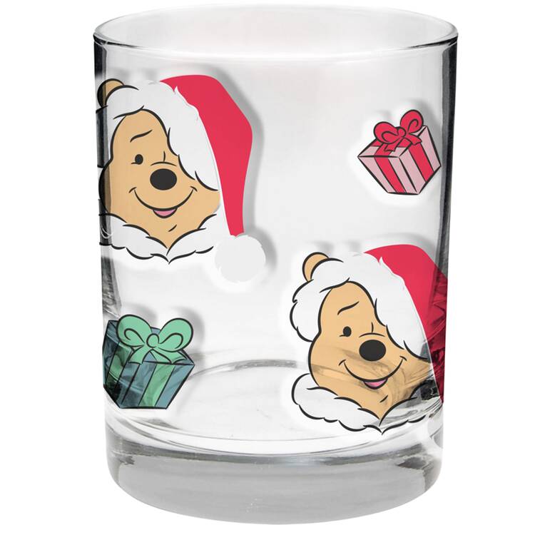 Pooh Christmas Glassware Double Old Fashioned