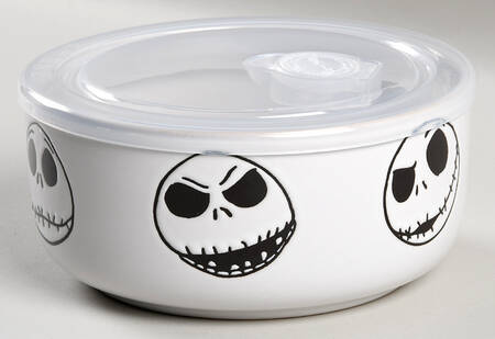 Nightmare Before Christmas 26 Oz Round Plastic Microwave Bowl & Vented Lid