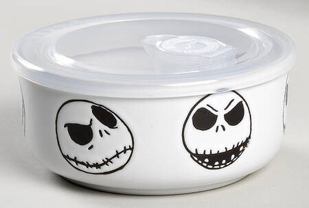 Nightmare Before Christmas 16 Oz Round Plastic Microwave Bowl w/Vent Lid