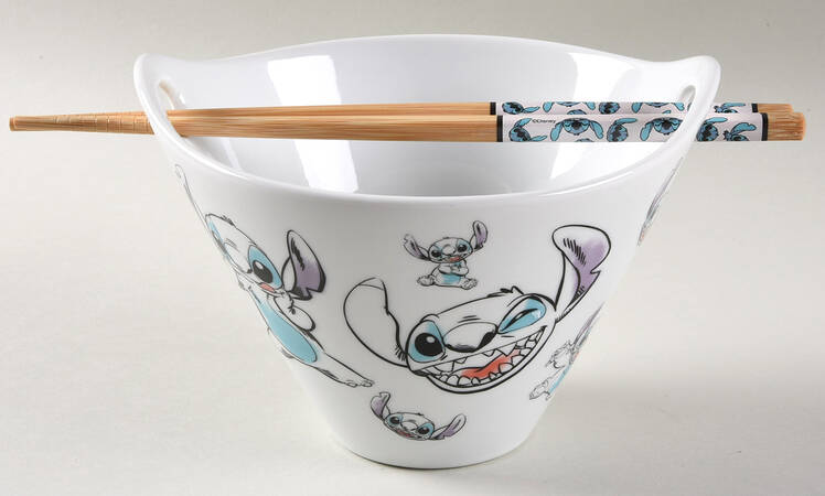 Stitch Noodle Bowl & Chopsticks Set by Zrike