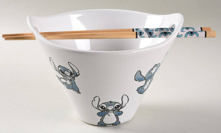 Stitch Noodle Bowl & Chopsticks Set by Zrike