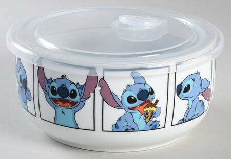 Stitch 26 Oz Round Plastic Microwave Bowl & Vented Lid