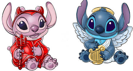 Stitch Figural Salt & Pepper Set