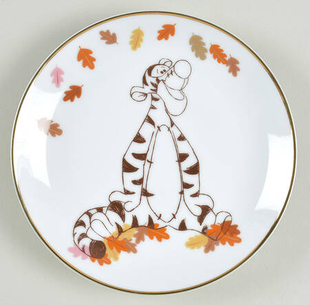 Winnie the Pooh Falling Leaves Appetizer Plate by Zrike