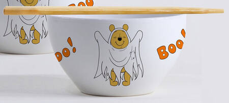 Winnie the Pooh Falling Leaves Noodle Bowl & Chopsticks Set by Zrike