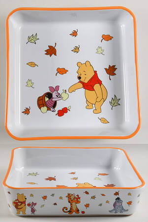 Winnie the Pooh Falling Leaves 8" Square Baker by Zrike