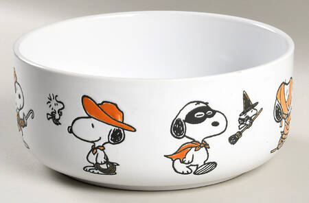 Peanuts Halloween 32 Oz Round Plastic Microwave Bowl No Vent Lid