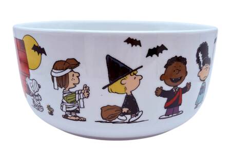 Peanuts Halloween 16 Oz Round Plastic Microwave Bowl & Vented Lid