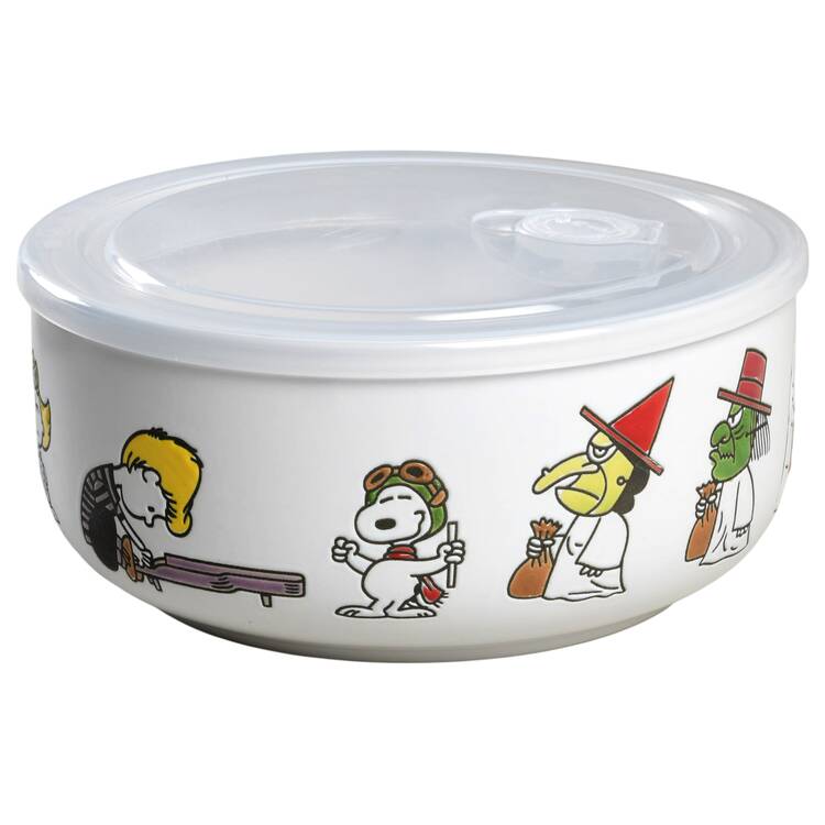 Peanuts Halloween 40 Oz Round Plastic Microwave Bowl w/Vent Lid