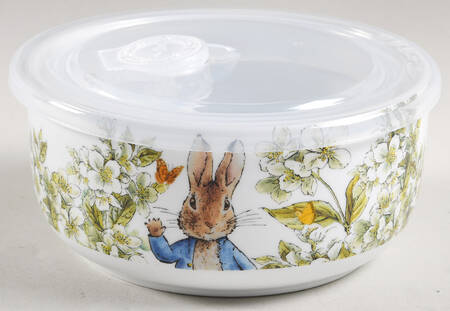 Peter Rabbit Classic 16 Oz Round Plastic Microwave Bowl & Vented Lid