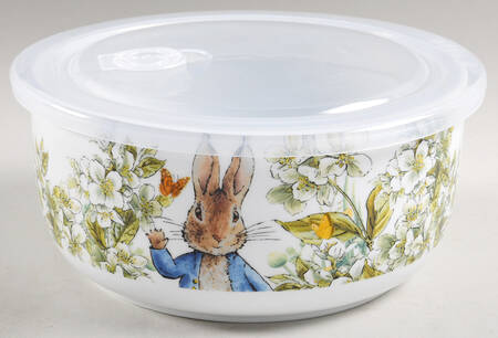 Peter Rabbit Classic 32 Oz Round Plastic Microwave Bowl w/Vent Lid