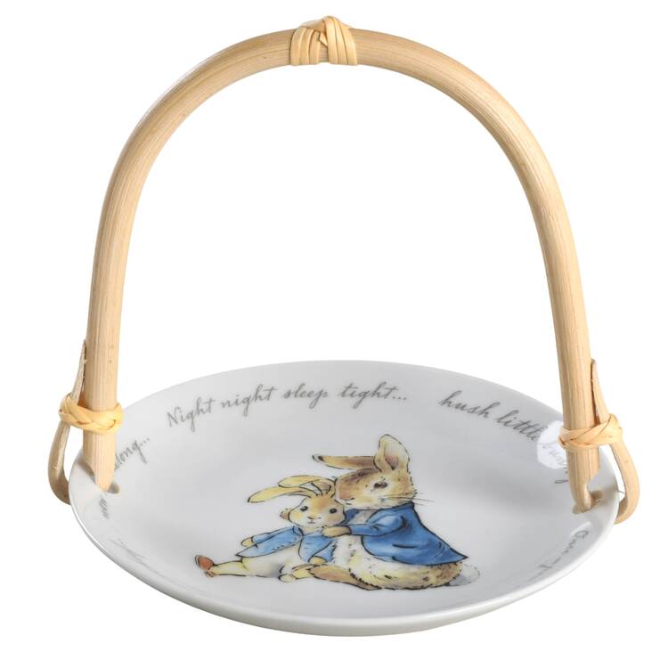 Peter Rabbit Classic 5 3/8"-5 5/8" Bamboo Handled Serving Plate  HC