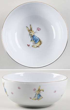 Peter Rabbit Gold Soup/Cereal Bowl