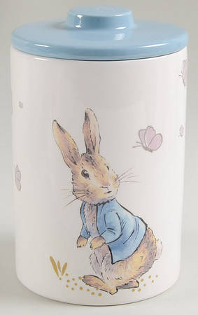 Peter Rabbit Gold Cookie Jar & Lid