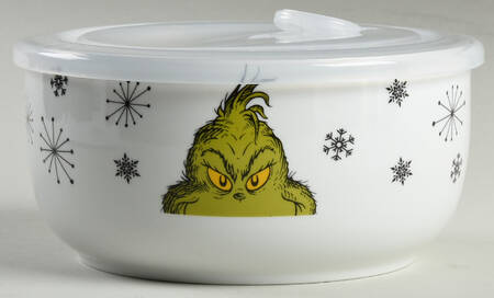 The Grinch (Miscellaneous) 26 Oz Round Plastic Microwave Bowl & Vented Lid