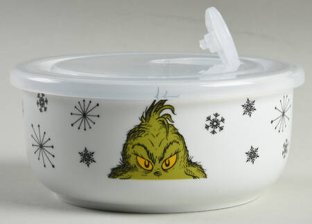 The Grinch (Miscellaneous) 16 Oz Round Plastic Microwave Bowl & Vented Lid