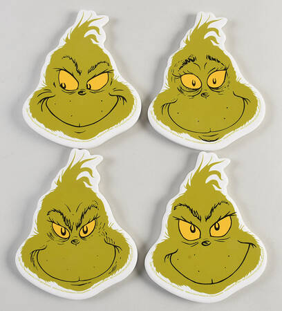 The Grinch (Miscellaneous) Coaster - Set of 4 (COA,Motif 1-3)