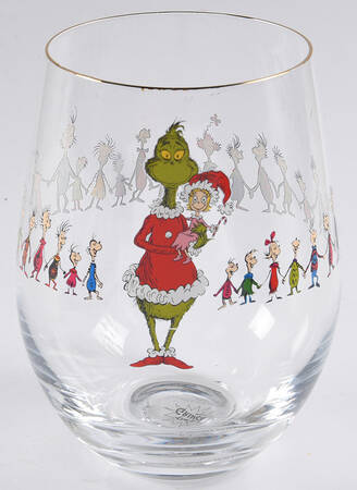 The Grinch (Miscellaneous) Glassware Stemless Wine
