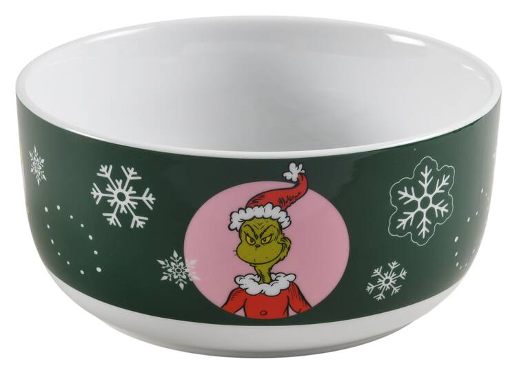 The Grinch (Miscellaneous) 32 Oz Round Plastic Microwave Bowl No Vent Lid