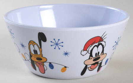 Mickey and Minnie Christmas Fun Melamine Coupe Cereal Bowl