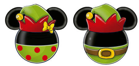 Mickey and Minnie Christmas Fun Figural Salt & Pepper Set