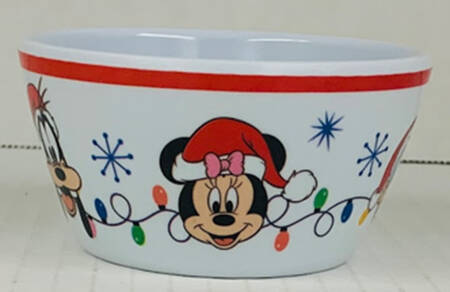 Mickey and Minnie Christmas Fun Melmac/Melamine Fruit Bowl