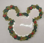 Mickey and Minnie Christmas Fun Figural Appetizer Plate