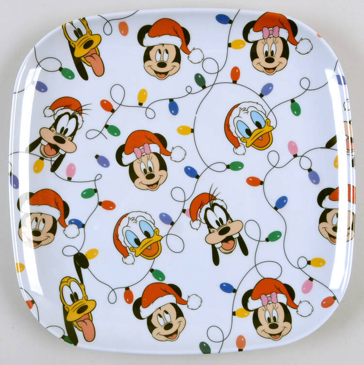 Mickey and Minnie Christmas Fun Melamine Dinner Plate