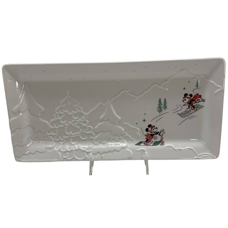Mickey and Minnie Christmas Fun 13" Rectangular Tray