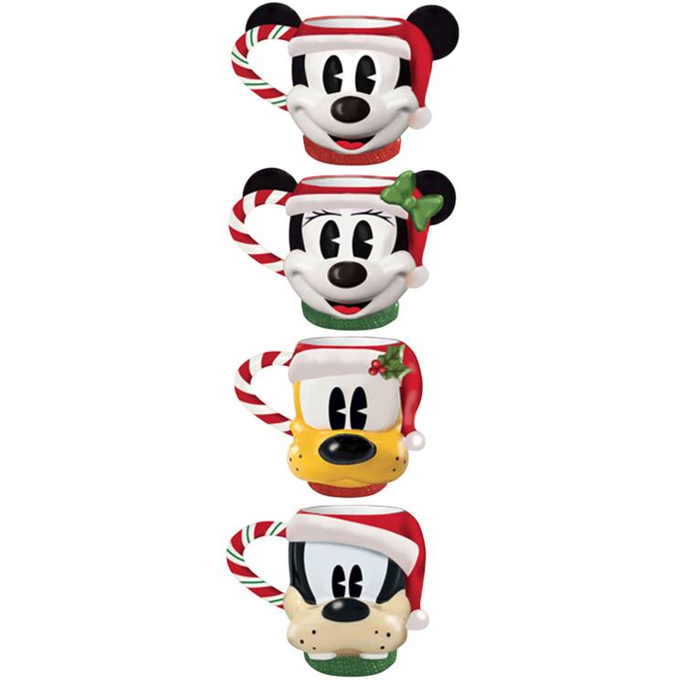 Mickey and Minnie Christmas Fun Stacking Mug - Set of 4