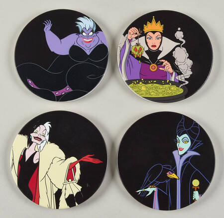 Disney Villians Coaster - Set of 4 Motifs