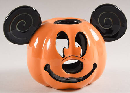 Mickey Pumpkin Jack-O-Lantern Votive Candleholder No Lid by Zrike