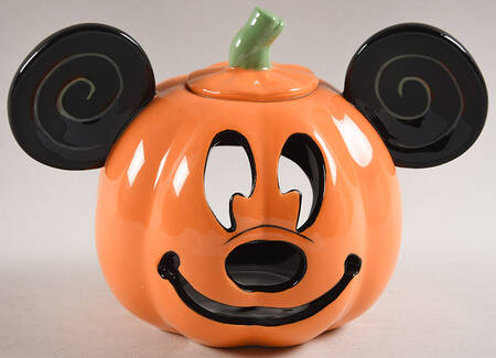 Mickey Pumpkin Jack-O-Lantern Votive Candleholder by Zrike