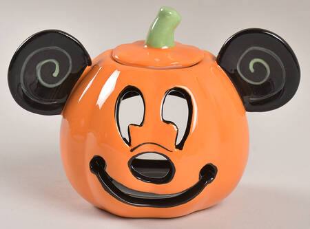 Mickey Pumpkin Jack-O-Lantern Tea Light Candleholder by Zrike