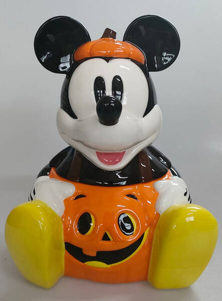 Mickey Pumpkin Figural Cookie Jar & Lid by Zrike