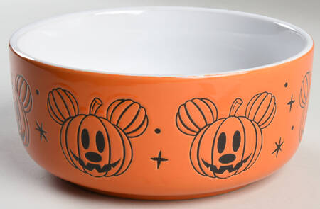 Mickey Pumpkin 32 Oz Round Plastic Microwave Bowl No Vent Lid by Zrike