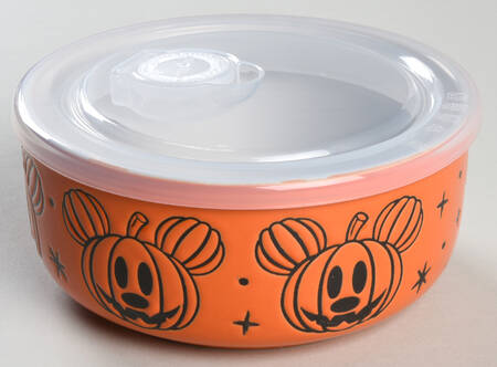 Mickey Pumpkin 16 Oz Round Plastic Microwave Bowl w/Vent Lid by Zrike