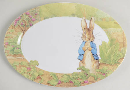 Peter Rabbit Green Meadow 13" Oval Serving Platter