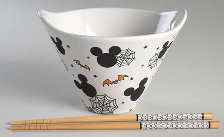 Mickey Spider Web Noodle Bowl & Chopsticks Set
