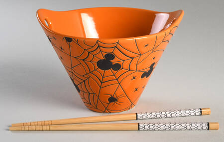 Mickey Spider Web Noodle Bowl & Chopsticks Set