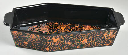 Mickey Spider Web 2 Qt Coffin Shaped Figural Baker No Lid
